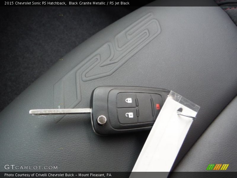Black Granite Metallic / RS Jet Black 2015 Chevrolet Sonic RS Hatchback