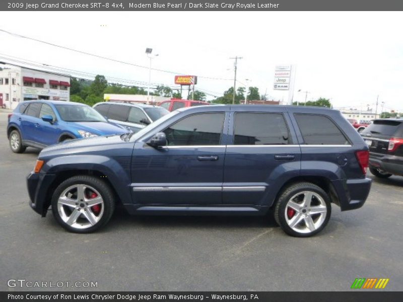 Modern Blue Pearl / Dark Slate Gray Royale Leather 2009 Jeep Grand Cherokee SRT-8 4x4