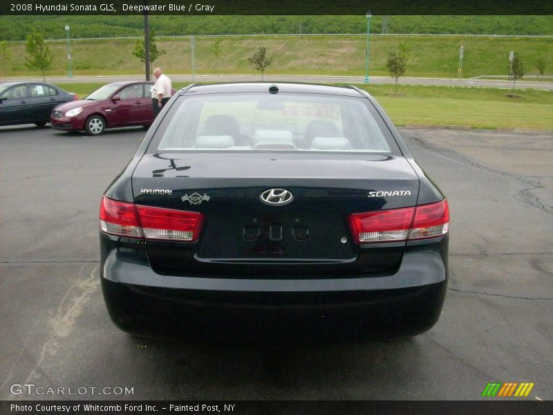 Deepwater Blue / Gray 2008 Hyundai Sonata GLS