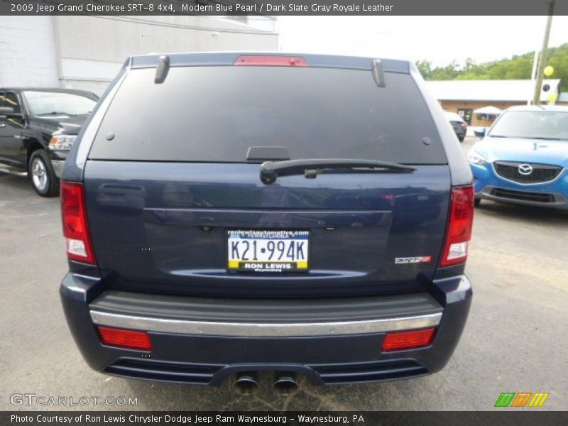 Modern Blue Pearl / Dark Slate Gray Royale Leather 2009 Jeep Grand Cherokee SRT-8 4x4