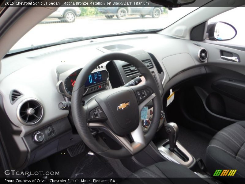 Mocha Bronze Metallic / Jet Black/Dark Titanium 2015 Chevrolet Sonic LT Sedan