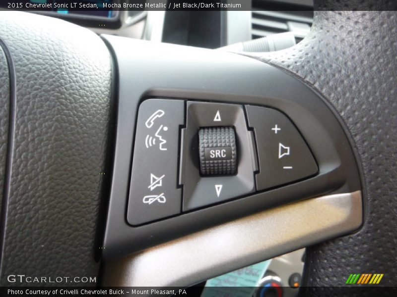Mocha Bronze Metallic / Jet Black/Dark Titanium 2015 Chevrolet Sonic LT Sedan