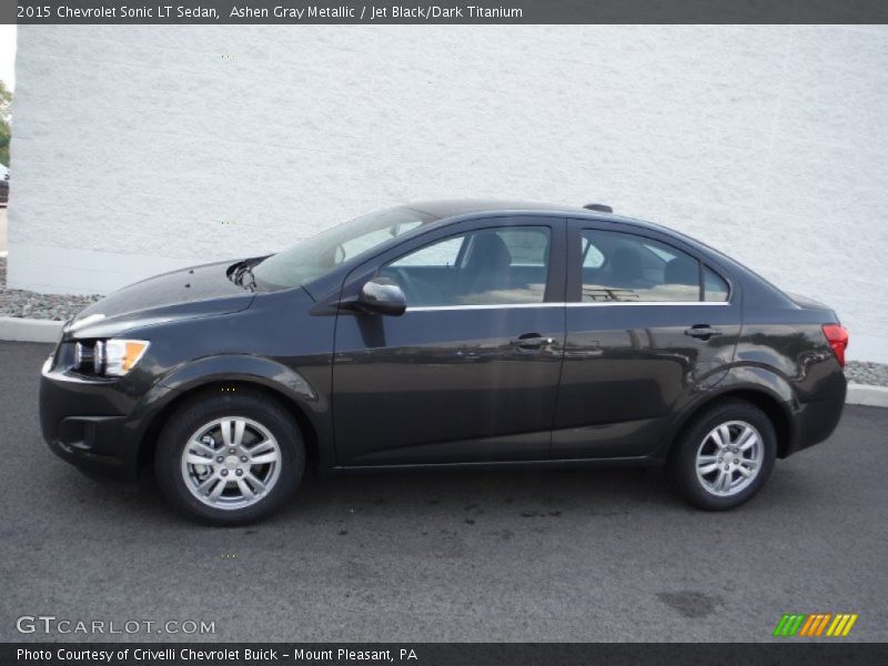 Ashen Gray Metallic / Jet Black/Dark Titanium 2015 Chevrolet Sonic LT Sedan