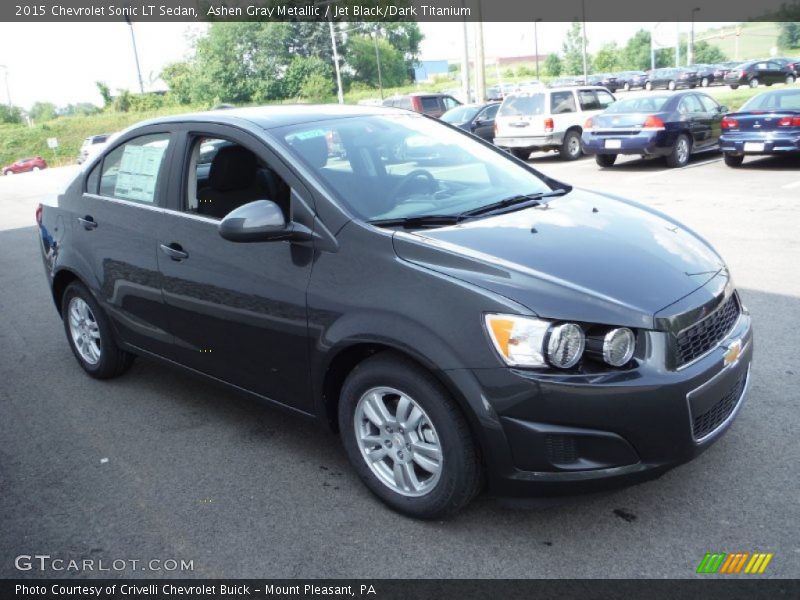 Ashen Gray Metallic / Jet Black/Dark Titanium 2015 Chevrolet Sonic LT Sedan