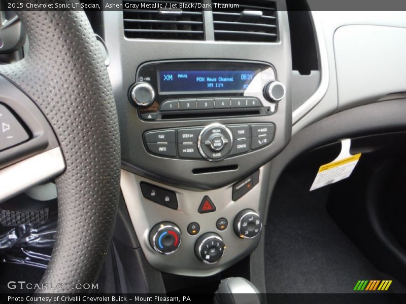 Ashen Gray Metallic / Jet Black/Dark Titanium 2015 Chevrolet Sonic LT Sedan