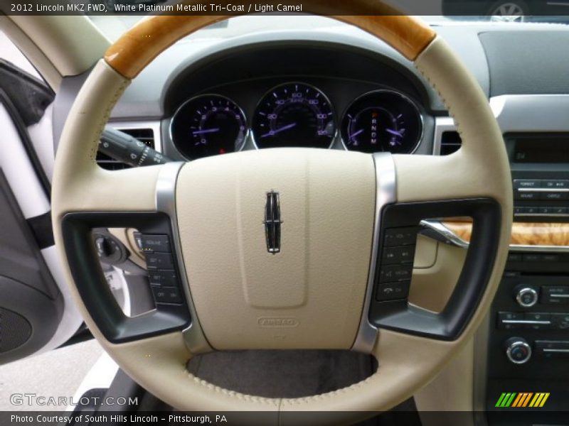 White Platinum Metallic Tri-Coat / Light Camel 2012 Lincoln MKZ FWD