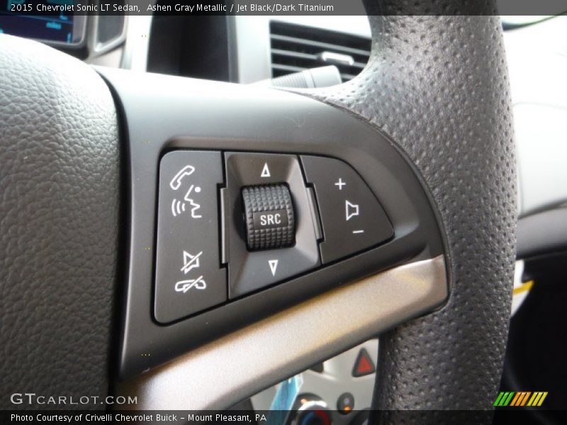 Ashen Gray Metallic / Jet Black/Dark Titanium 2015 Chevrolet Sonic LT Sedan