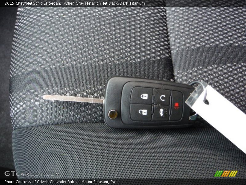Ashen Gray Metallic / Jet Black/Dark Titanium 2015 Chevrolet Sonic LT Sedan