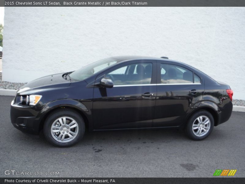 Black Granite Metallic / Jet Black/Dark Titanium 2015 Chevrolet Sonic LT Sedan