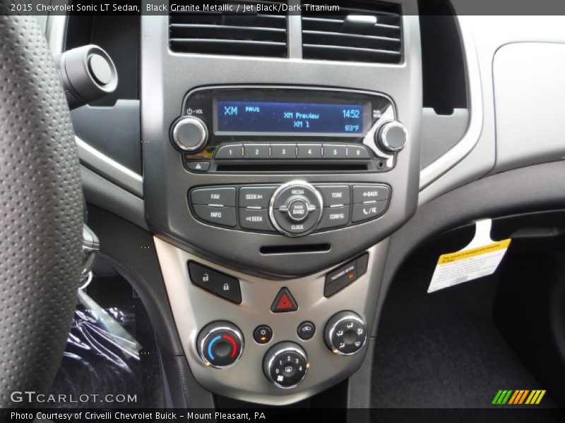 Black Granite Metallic / Jet Black/Dark Titanium 2015 Chevrolet Sonic LT Sedan