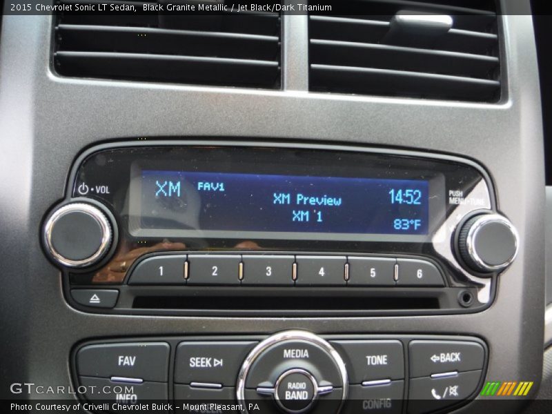 Black Granite Metallic / Jet Black/Dark Titanium 2015 Chevrolet Sonic LT Sedan