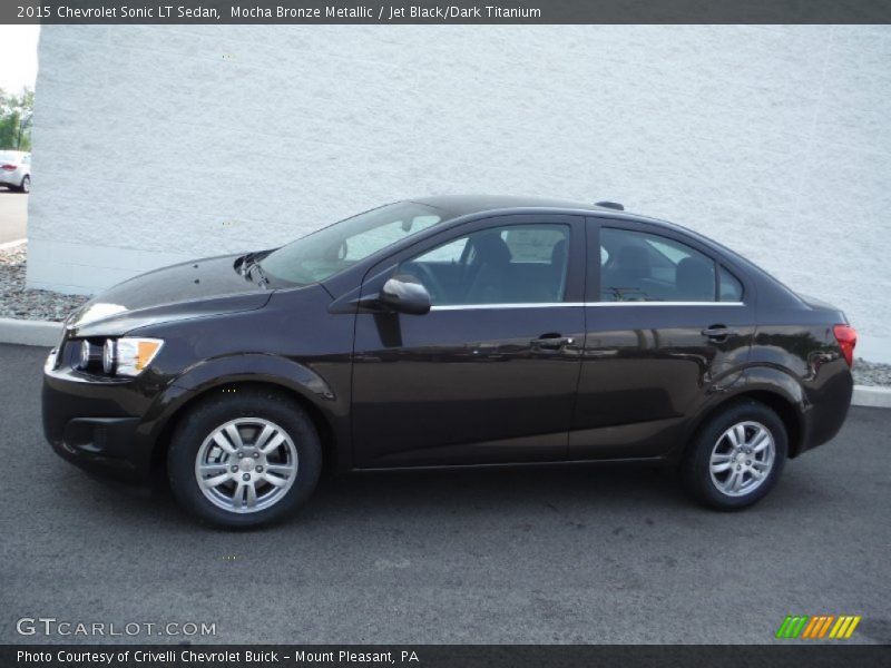 Mocha Bronze Metallic / Jet Black/Dark Titanium 2015 Chevrolet Sonic LT Sedan