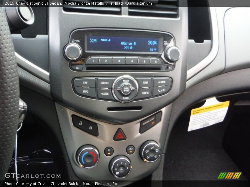 Mocha Bronze Metallic / Jet Black/Dark Titanium 2015 Chevrolet Sonic LT Sedan
