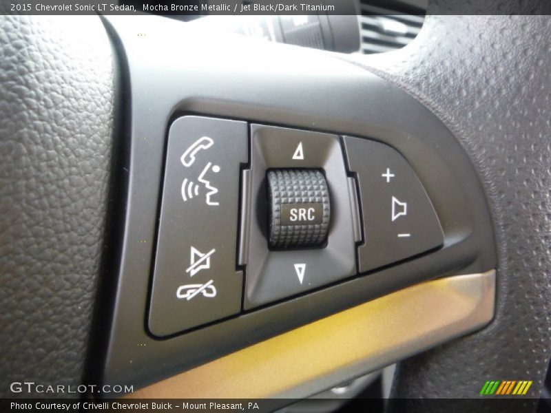 Mocha Bronze Metallic / Jet Black/Dark Titanium 2015 Chevrolet Sonic LT Sedan