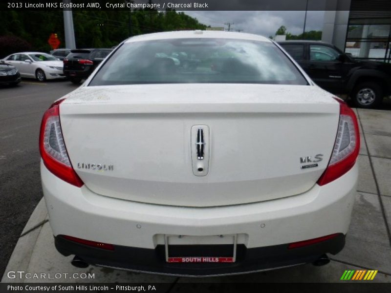 Crystal Champagne / Charcoal Black 2013 Lincoln MKS EcoBoost AWD
