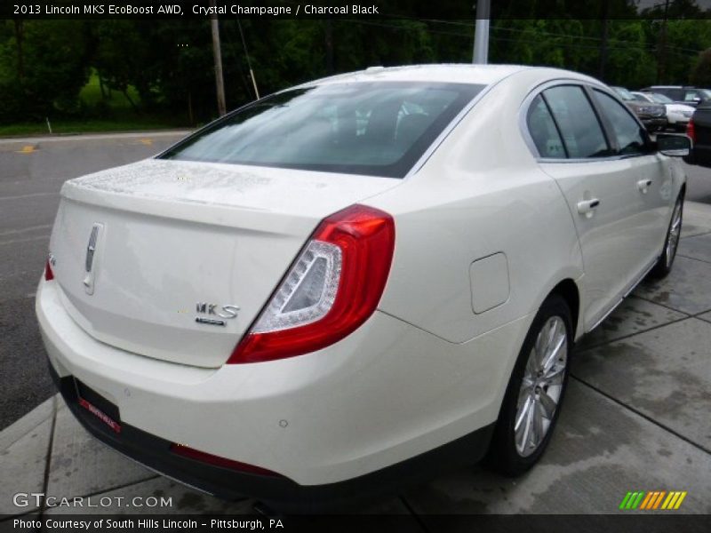 Crystal Champagne / Charcoal Black 2013 Lincoln MKS EcoBoost AWD