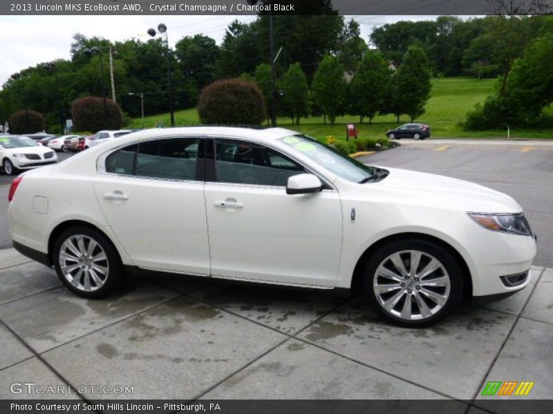 Crystal Champagne / Charcoal Black 2013 Lincoln MKS EcoBoost AWD