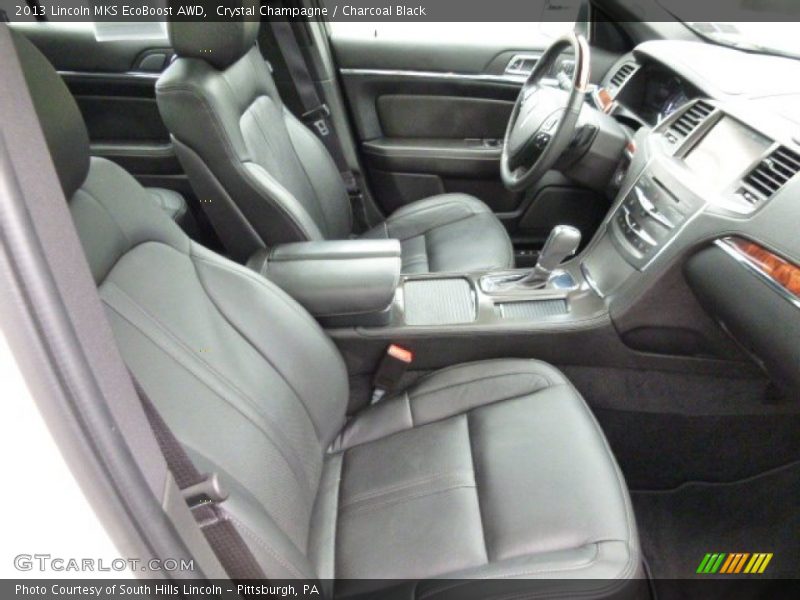 Crystal Champagne / Charcoal Black 2013 Lincoln MKS EcoBoost AWD