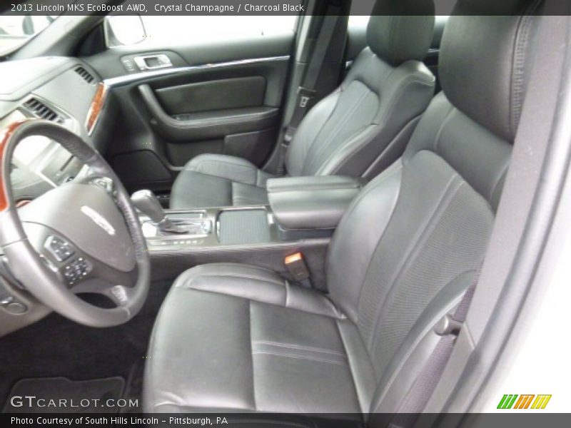 Crystal Champagne / Charcoal Black 2013 Lincoln MKS EcoBoost AWD