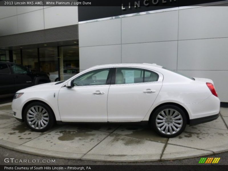 White Platinum / Light Dune 2013 Lincoln MKS AWD