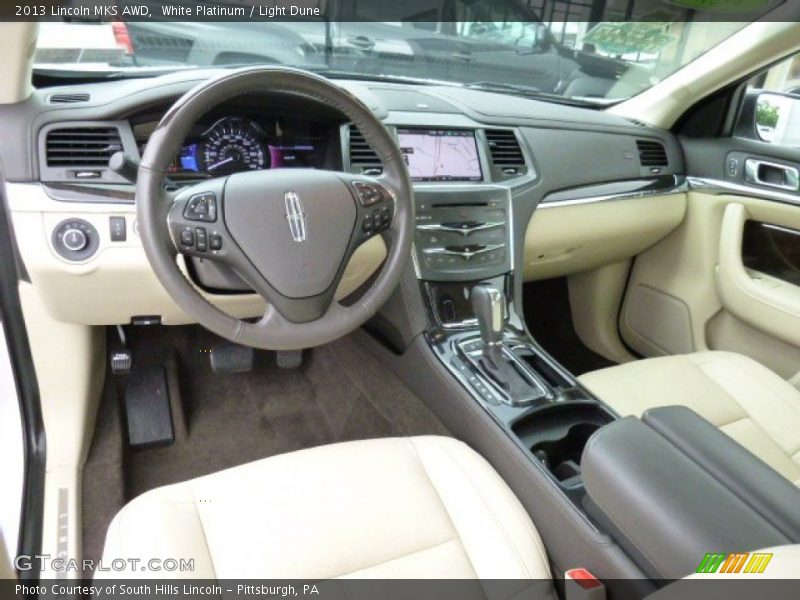 White Platinum / Light Dune 2013 Lincoln MKS AWD