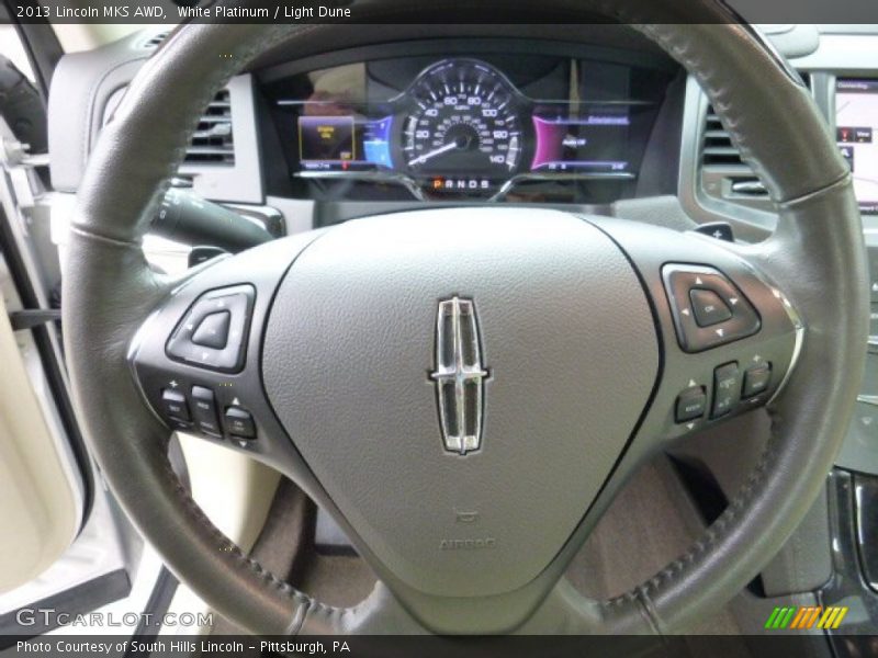 White Platinum / Light Dune 2013 Lincoln MKS AWD