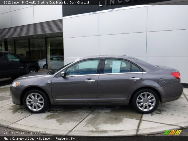 Sterling Gray Metallic / Dark Charcoal 2012 Lincoln MKZ AWD