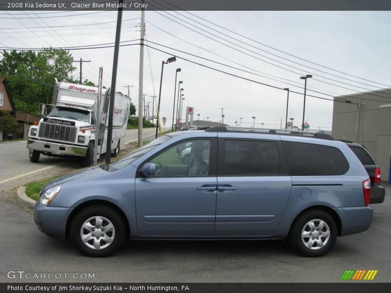 Glacier Blue Metallic / Gray 2008 Kia Sedona LX