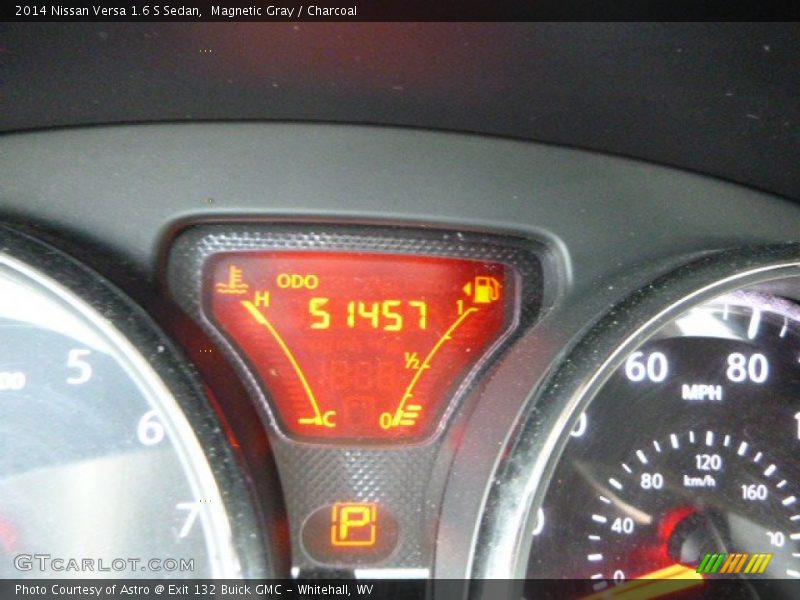 Magnetic Gray / Charcoal 2014 Nissan Versa 1.6 S Sedan