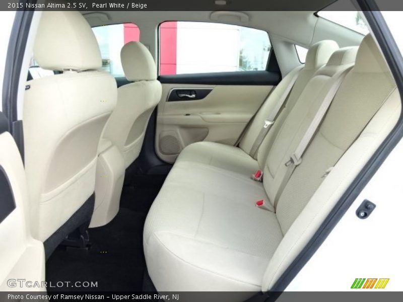 Pearl White / Beige 2015 Nissan Altima 2.5 SV