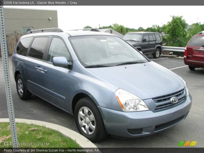 Glacier Blue Metallic / Gray 2008 Kia Sedona LX