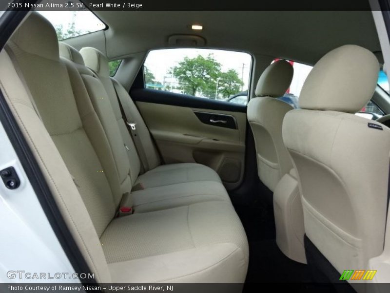 Pearl White / Beige 2015 Nissan Altima 2.5 SV