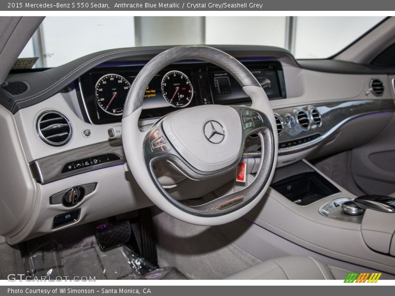 Anthracite Blue Metallic / Crystal Grey/Seashell Grey 2015 Mercedes-Benz S 550 Sedan