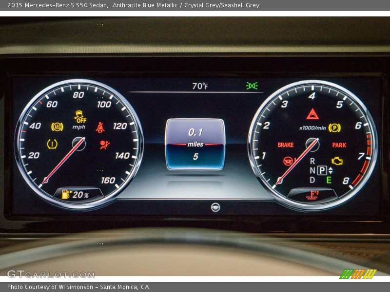Anthracite Blue Metallic / Crystal Grey/Seashell Grey 2015 Mercedes-Benz S 550 Sedan