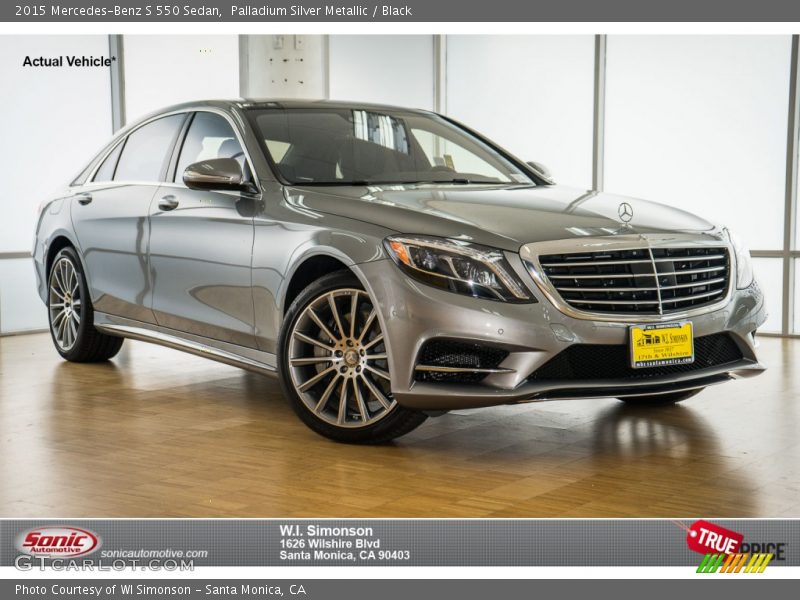 Palladium Silver Metallic / Black 2015 Mercedes-Benz S 550 Sedan
