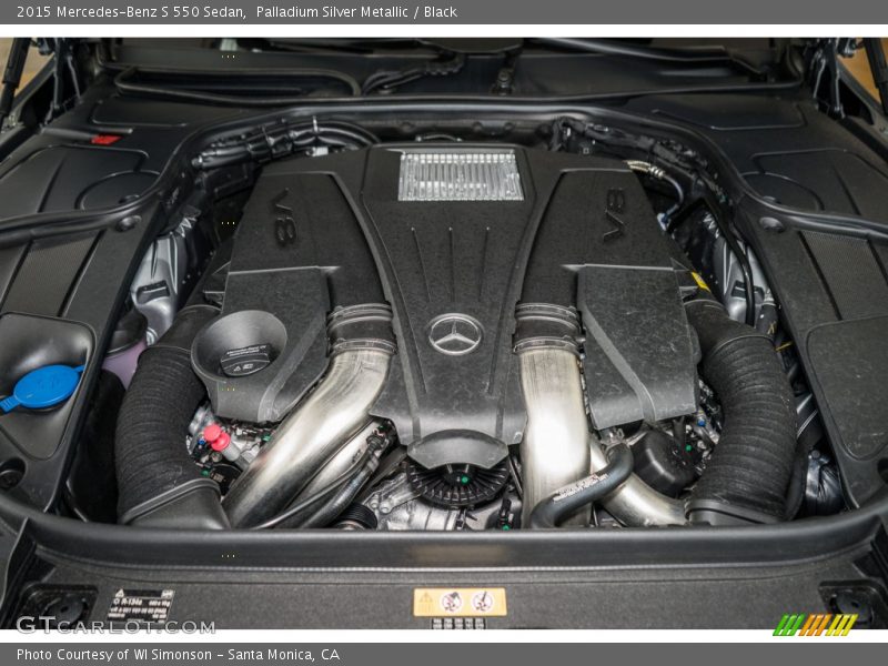 Palladium Silver Metallic / Black 2015 Mercedes-Benz S 550 Sedan