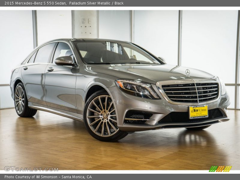 Palladium Silver Metallic / Black 2015 Mercedes-Benz S 550 Sedan