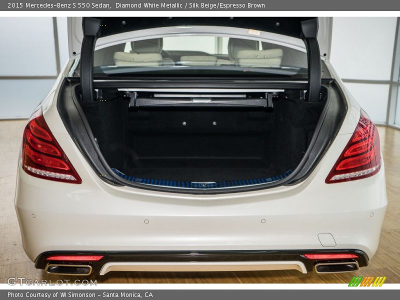 Diamond White Metallic / Silk Beige/Espresso Brown 2015 Mercedes-Benz S 550 Sedan