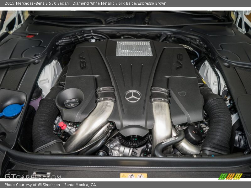 Diamond White Metallic / Silk Beige/Espresso Brown 2015 Mercedes-Benz S 550 Sedan