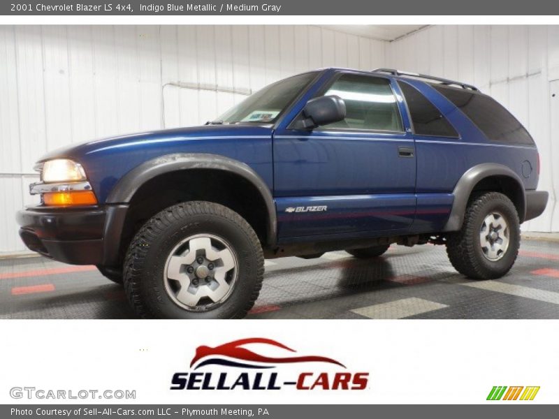 Indigo Blue Metallic / Medium Gray 2001 Chevrolet Blazer LS 4x4