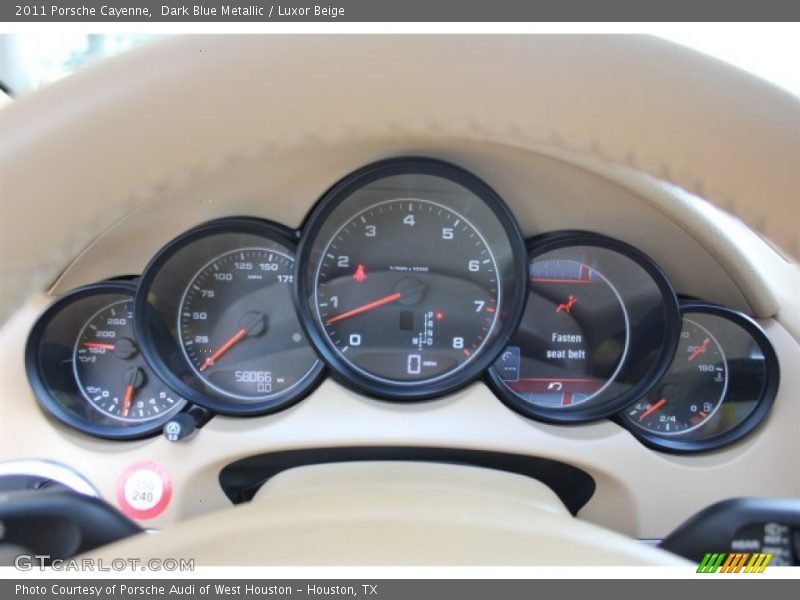 Dark Blue Metallic / Luxor Beige 2011 Porsche Cayenne