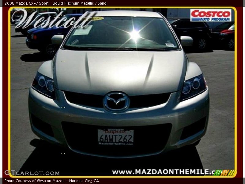 Liquid Platinum Metallic / Sand 2008 Mazda CX-7 Sport