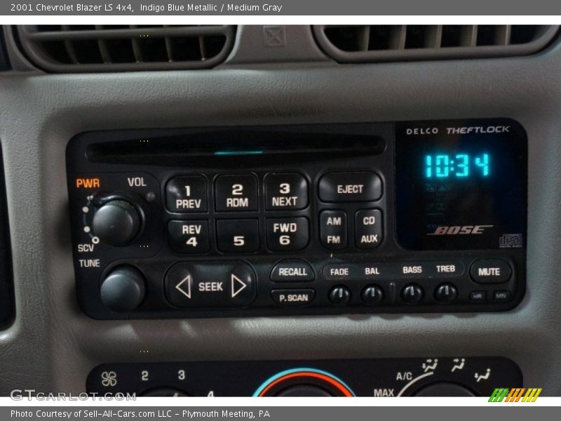 Indigo Blue Metallic / Medium Gray 2001 Chevrolet Blazer LS 4x4