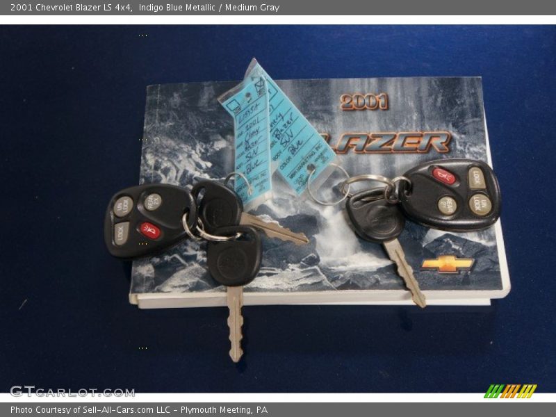 Indigo Blue Metallic / Medium Gray 2001 Chevrolet Blazer LS 4x4