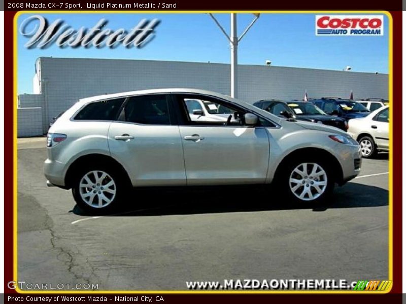 Liquid Platinum Metallic / Sand 2008 Mazda CX-7 Sport