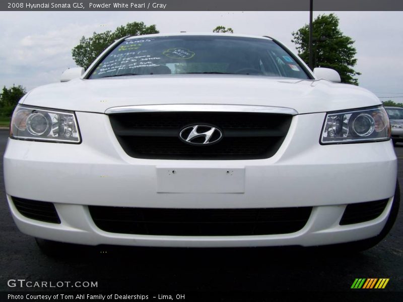 Powder White Pearl / Gray 2008 Hyundai Sonata GLS