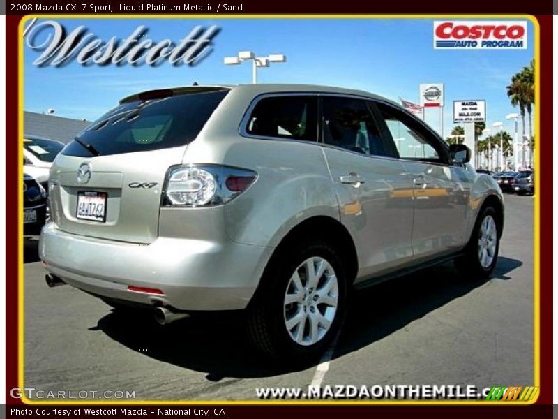Liquid Platinum Metallic / Sand 2008 Mazda CX-7 Sport