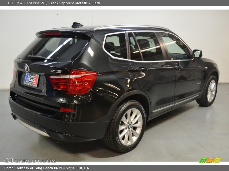 Black Sapphire Metallic / Black 2013 BMW X3 xDrive 28i