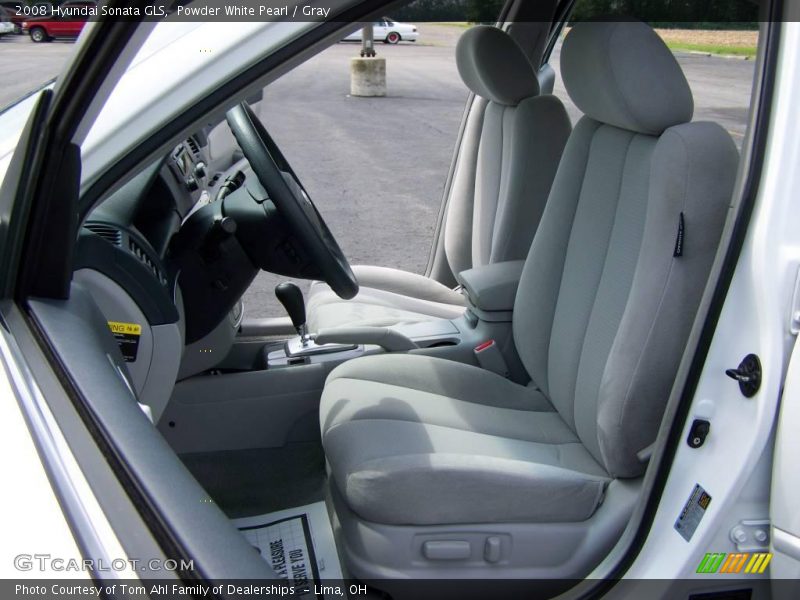 Powder White Pearl / Gray 2008 Hyundai Sonata GLS