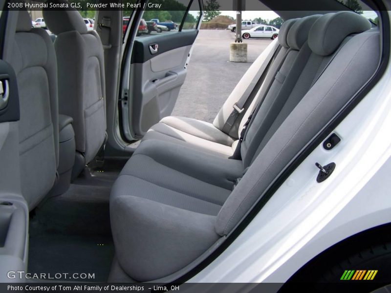 Powder White Pearl / Gray 2008 Hyundai Sonata GLS